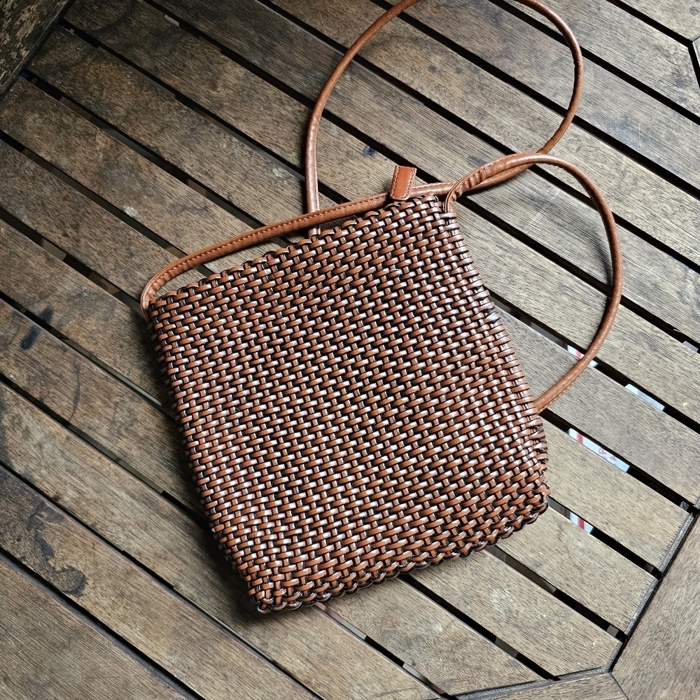 NWOT Nine West brown boho woven crossbody bag